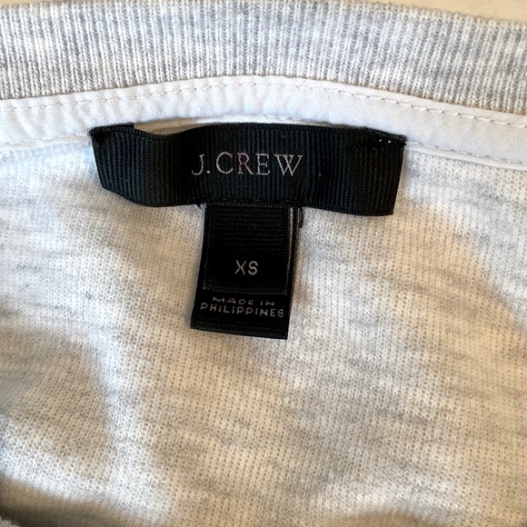 J CREW Womens Grey Pullover Top with Grey Ties on Bell Sleeves size XS - Picture 5 of 10